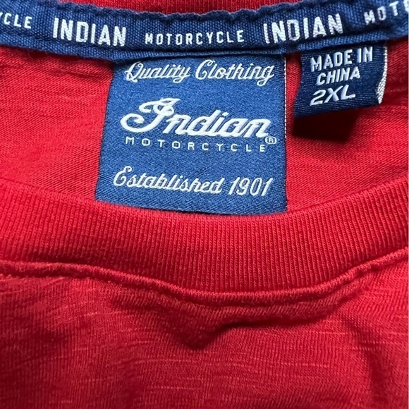 INDIAN Motorcycle Quality Clothing Long Sleeve Motocross Tee w/Stitched Logo 2XL - Picture 10 of 16